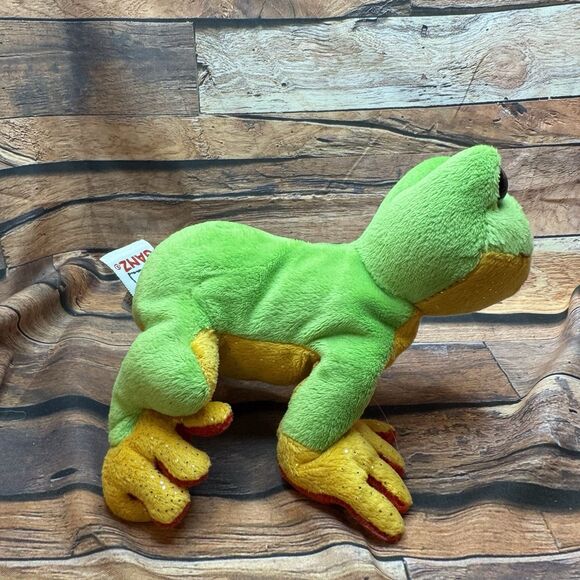 Webkinz Tree Frog Plush Ganz Lil' Kinz Stuffed Animal Toy Green Yellow Red Frog - Picture 2 of 9